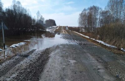 Три дороги затопило в Усть-Таркском районе в апреле-2022