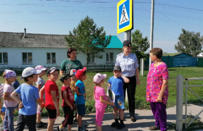Юные жители Усть-Таркского района провели социальную акцию по безопасности