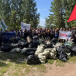 В Новосибирской области прошла уборка на берегу Караканского бора в рамках нацпроекта